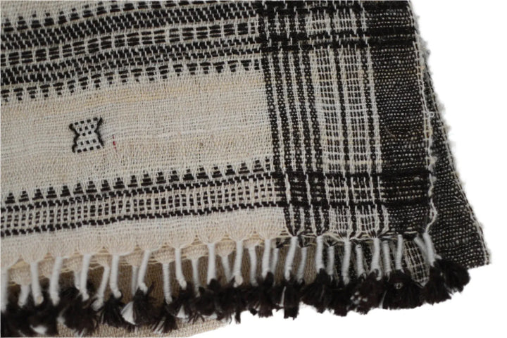 Bhujodi Table Runner - Brown and Cream - Maple Village Lane