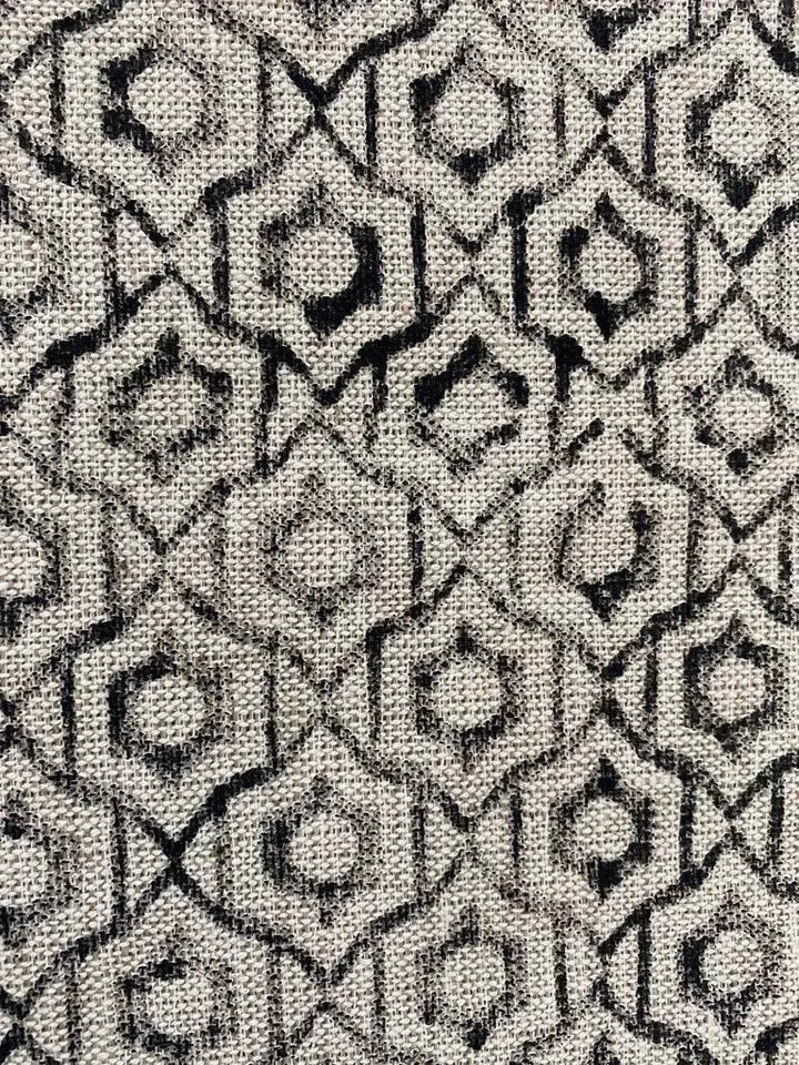 Block Print Handloom Linen Fabric Heavy Linen Fabric - Maple Village Lane