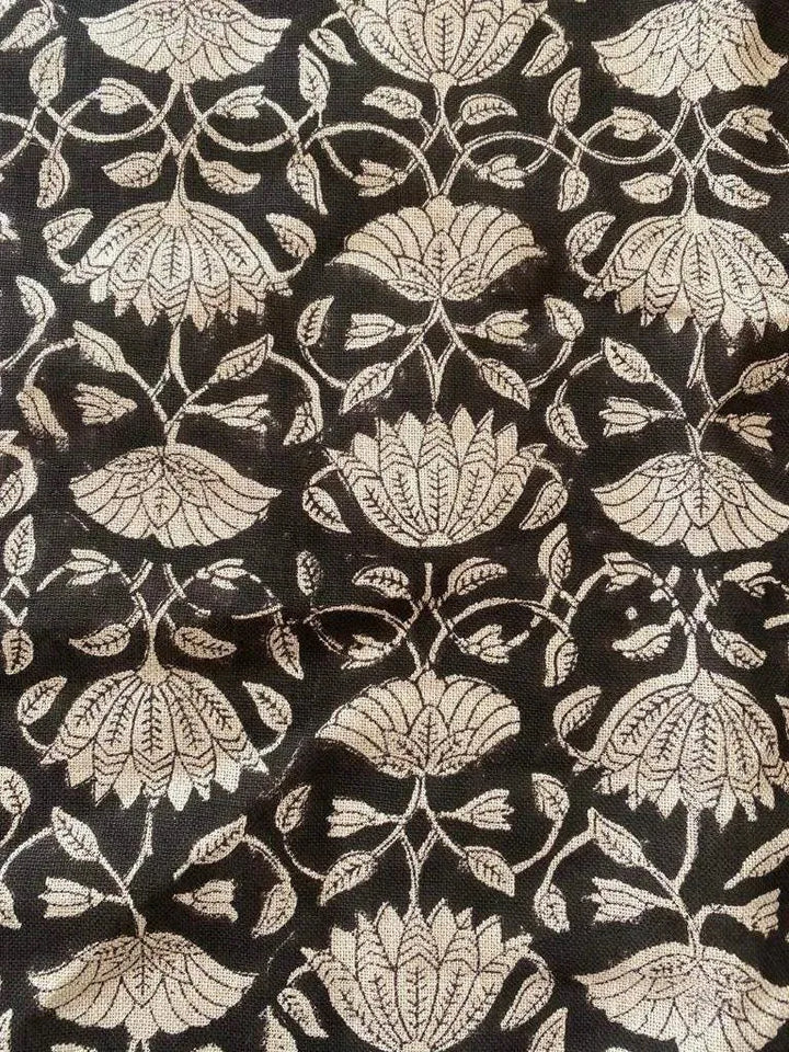 Tulip Flower Block Print Upholstery Fabric - Maple Village Lane