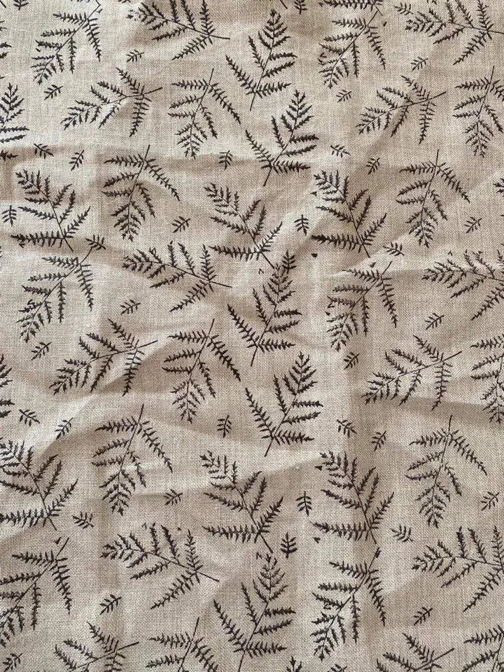 Handloom Linen Fabric - most popular block print fabric - best for Upholstery , cushion cover , sofa/chair cover , and other crafts - Maple Village Lane