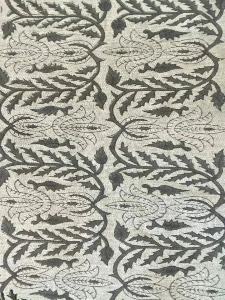 Linen fabric, Fabric by yard, Hand printed fabric, Block Print Fabric, Indian Fabric