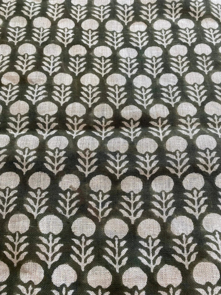 58" inches Indian Hand Block Print Fabric, Indian Linen Fabric, Block Print Fabric, Designer Floral Printing Fabric, Upholstery fabric, - Maple Village Lane
