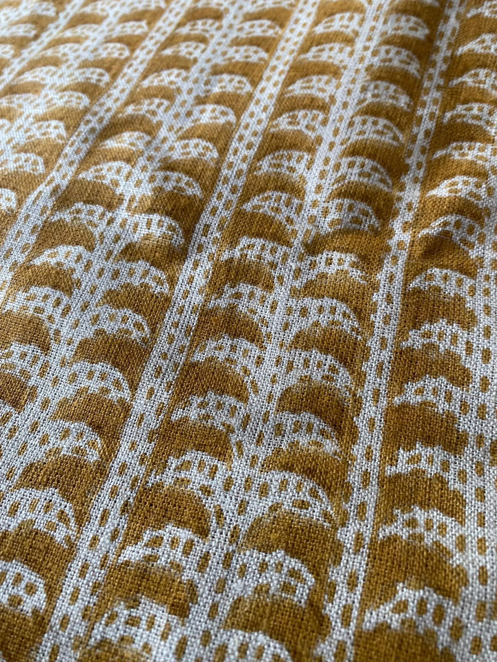 58" inches Indian Hand Block Print Fabric, Indian Linen Fabric, Block Print Fabric, Designer Floral Printing Fabric, Upholstery fabric, - Maple Village Lane