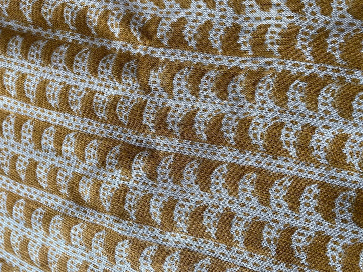 58" inches Indian Hand Block Print Fabric, Indian Linen Fabric, Block Print Fabric, Designer Floral Printing Fabric, Upholstery fabric, - Maple Village Lane