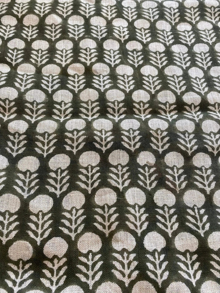58" inches Indian Hand Block Print Fabric, Indian Linen Fabric, Block Print Fabric, Designer Floral Printing Fabric, Upholstery fabric, - Maple Village Lane
