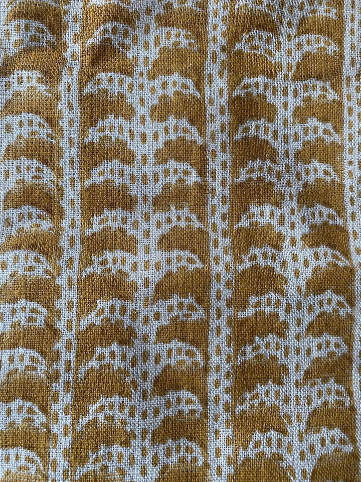 58" inches Indian Hand Block Print Fabric, Indian Linen Fabric, Block Print Fabric, Designer Floral Printing Fabric, Upholstery fabric, - Maple Village Lane