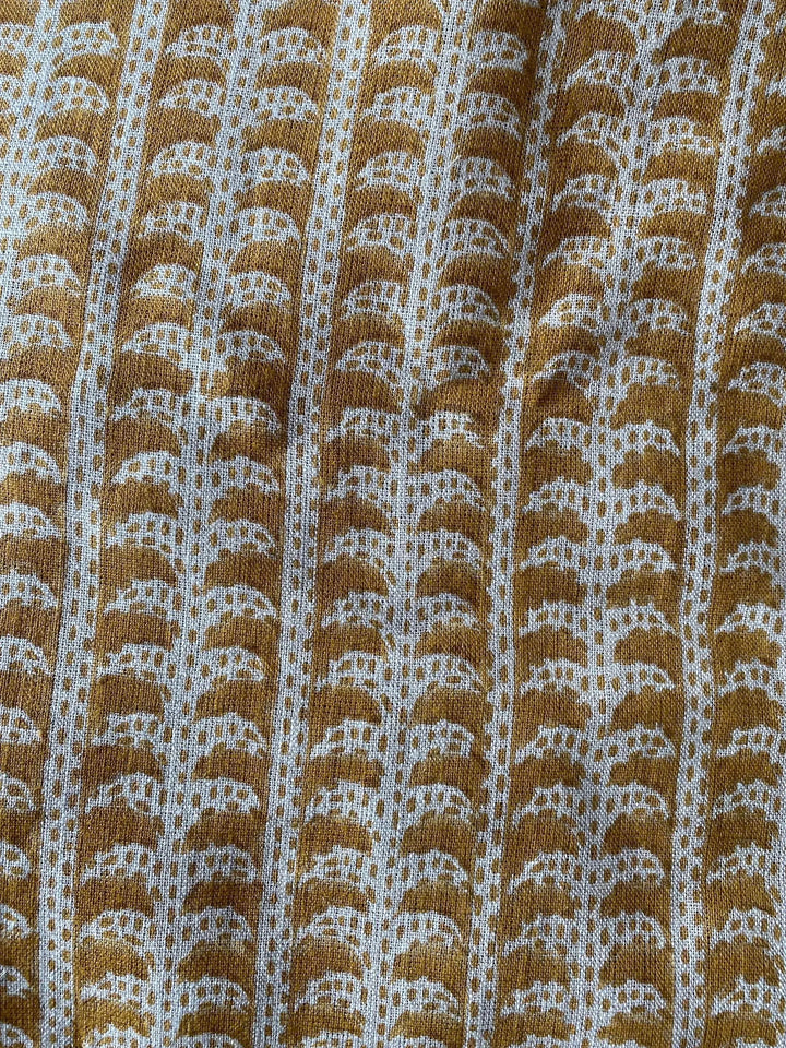 58" inches Indian Hand Block Print Fabric, Indian Linen Fabric, Block Print Fabric, Designer Floral Printing Fabric, Upholstery fabric, - Maple Village Lane
