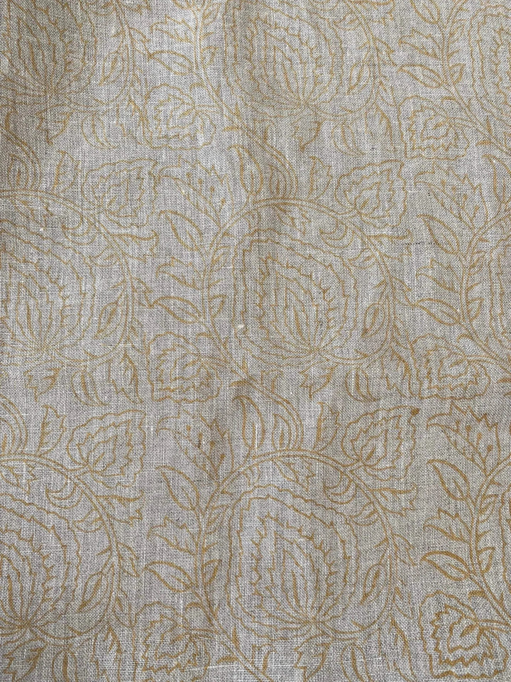 Linen fabric, Fabric by yard, Hand printed fabric, Block Print Fabric, Indian Fabric