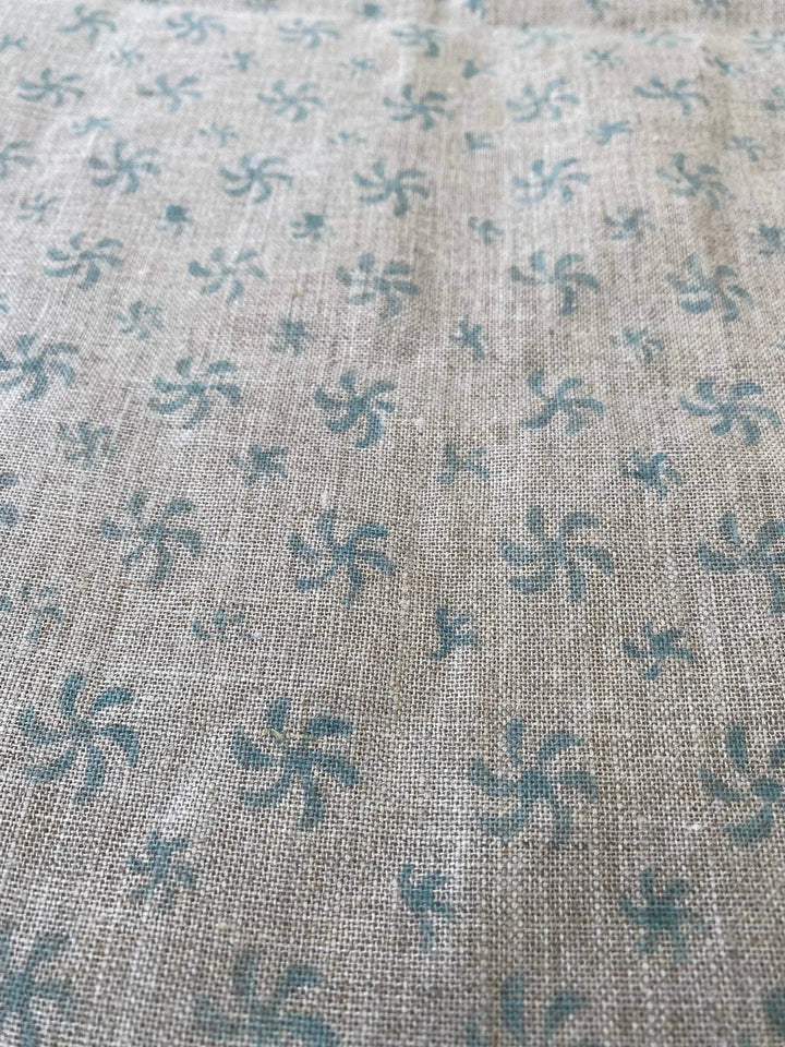 FANTASY || Indian Hand Block Print Linen Fabric For Upholstery - Maple Village Lane