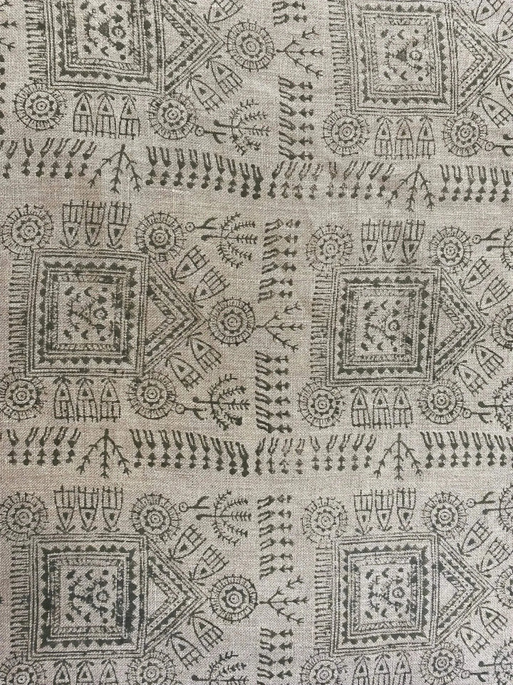 MUGHALL || Indian Hand Block Print Fabric, Indian Linen Fabric, Block Print Fabric, Designer Floral Printing Fabric, Upholstery fabric, - Maple Village Lane