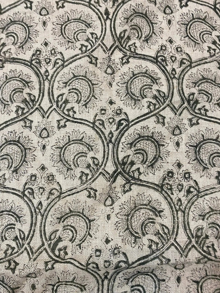Garden Designer Floral Linen Fabric for Upholstery - Maple Village Lane