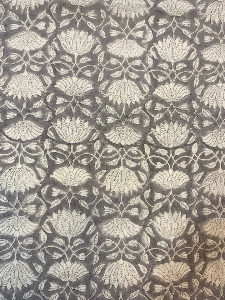Tulip Flower Block Print Upholstery Fabric - Maple Village Lane