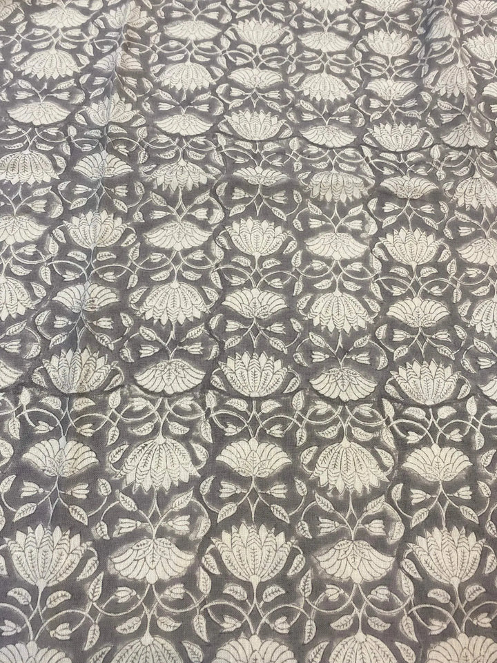 Tulip Flower Block Print Upholstery Fabric - Maple Village Lane