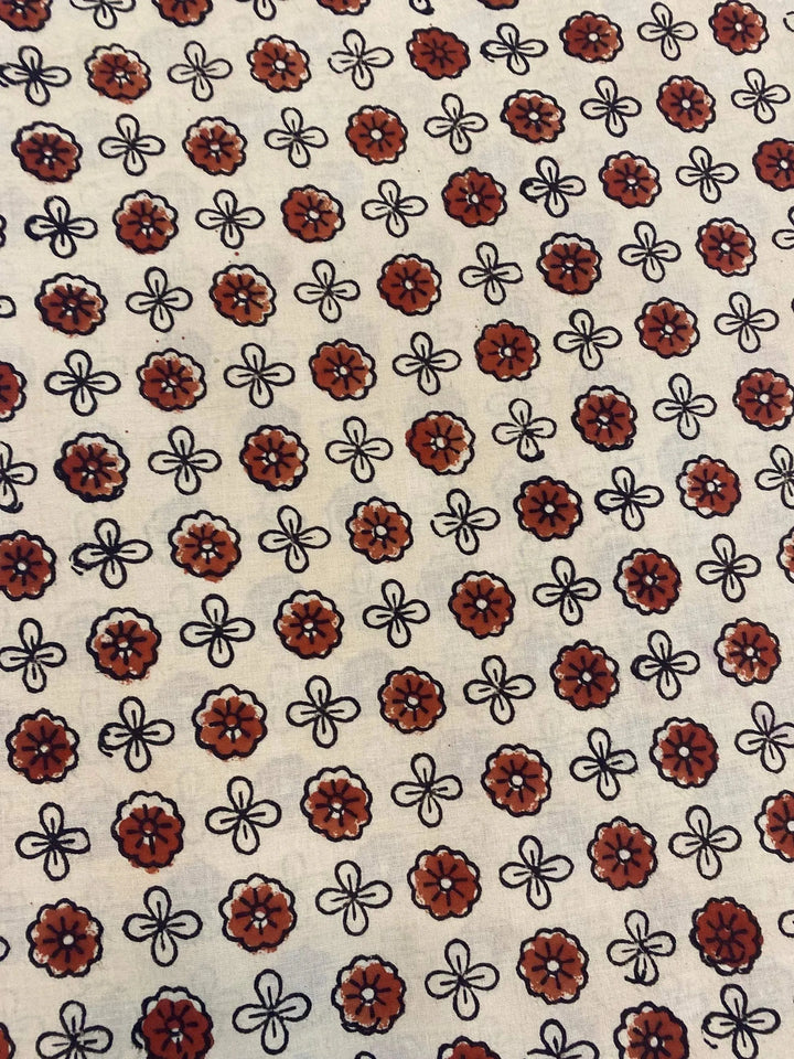 Beautiful Hand Block Printed Fabric, Cotton Fabric, Indian Fabric, fabric by yard, Block Printed Cotton womens clothing - Maple Village Lane