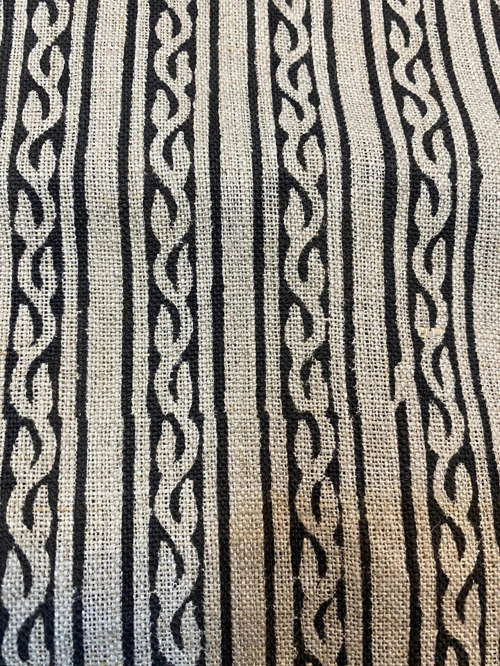 58" inches Hand Block Printed Linen Fabric , Home Decor Best Linen Fabric for decor, pillows ,upholstery, curtain - Maple Village Lane