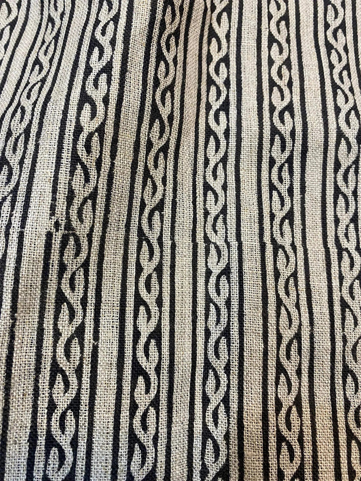 58" inches Hand Block Printed Linen Fabric , Home Decor Best Linen Fabric for decor, pillows ,upholstery, curtain - Maple Village Lane