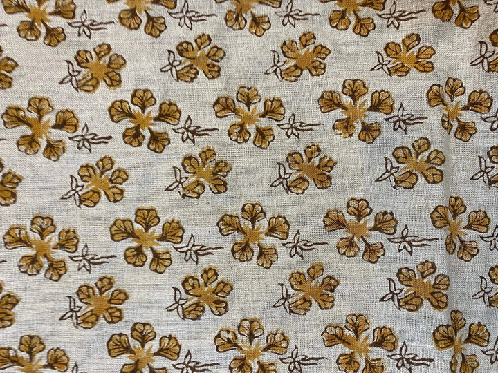 58" inches Hand Block Printed Linen Fabric , Home Decor Best Linen Fabric for decor, pillows ,upholstery, curtain - Maple Village Lane
