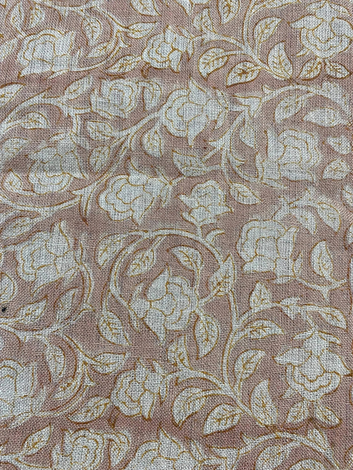 Linen fabric, Fabric by yard, Hand printed fabric, Block Print Fabric, Indian Fabric