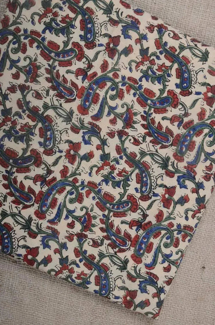 Hand Block Printed Linen Fabric by the Yard - Decor, Pillows ,Upholstery, Curtain - Maple Village Lane