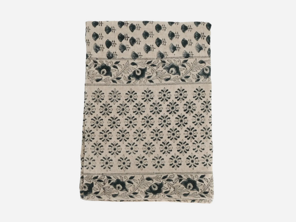 Bonnie Floral Block Print Tablecloth