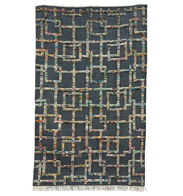 Nebula Black Chromatic Jute Blend Rug