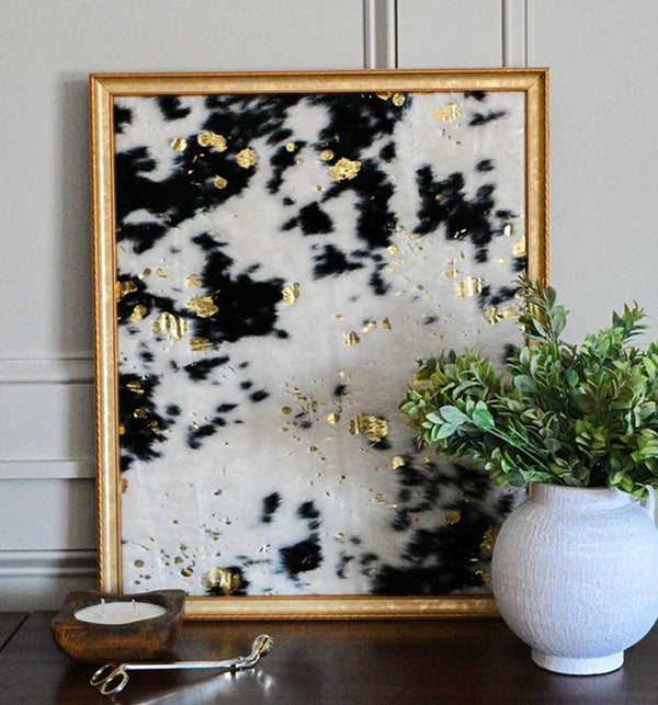 Golden Dust Hide Textile Wall Art