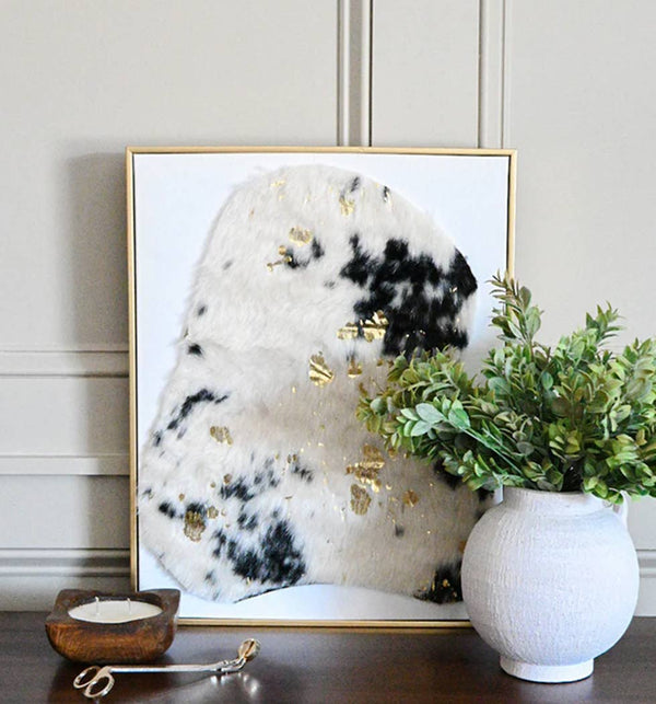 Luxe Hide Splatter Textile Wall Art