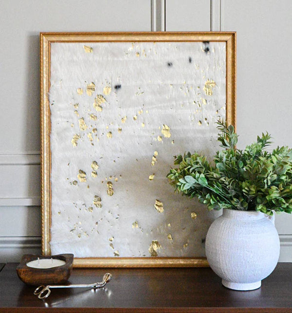 Rustic Gold Veil Textile Wall Art