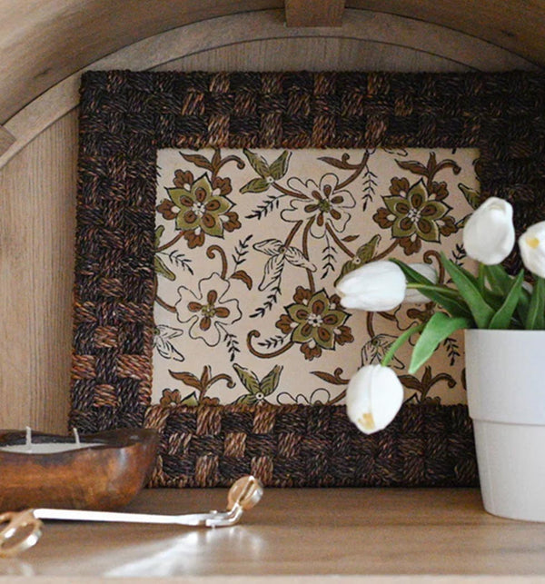 Hand-Pressed Blooms Textile Wall Art