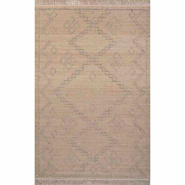 Geometric Flatweave Jute and Cotton Rug