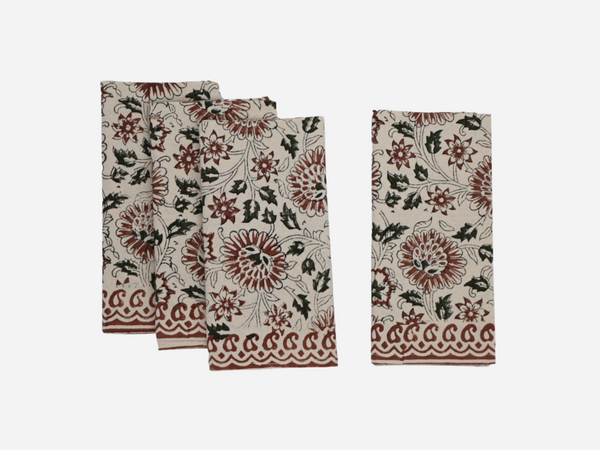 Olena Block Print Cloth Napkins