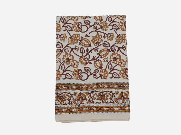 Beck Floral Block Print Tablecloth