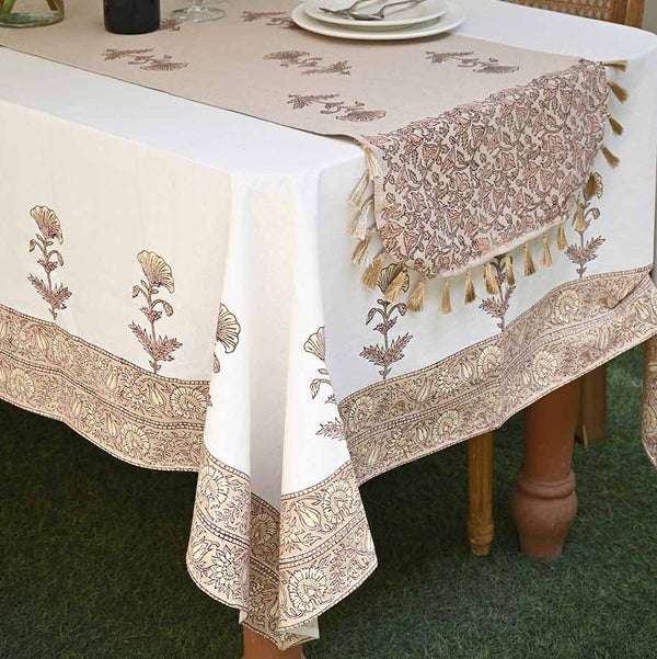 Savanna Buta Hand-Block Printed Tablecloth