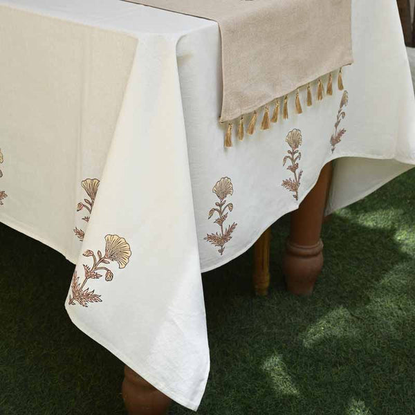 Emery Hand-Block Printed Tablecloth