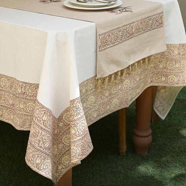 Tesslyn Hand-Block Printed Tablecloth