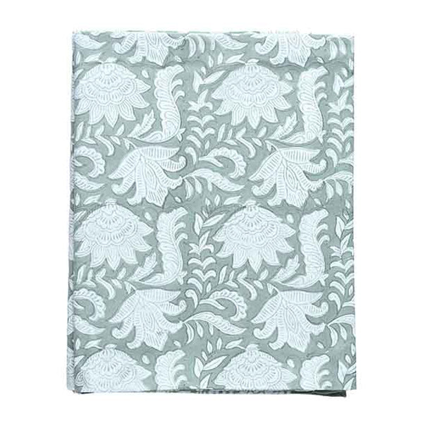 Ivy Floral Block Print Tablecloth