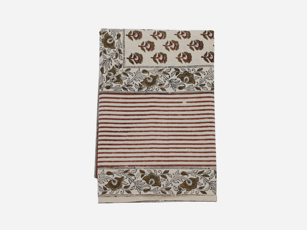 Tarly Floral Block Print Tablecloth