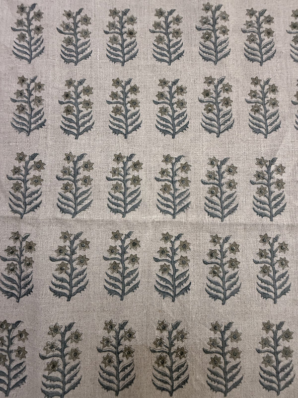 Sylvie Hand Block Printed Linen