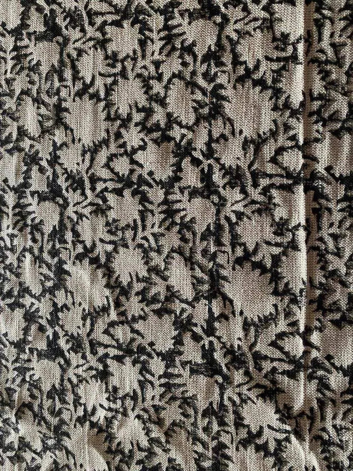 Block Print Handloom Linen Fabric Heavy Linen Fabric Natural Linen Fabric - Maple Village Lane