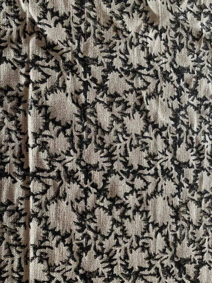 Block Print Handloom Linen Fabric Heavy Linen Fabric Natural Linen Fabric - Maple Village Lane