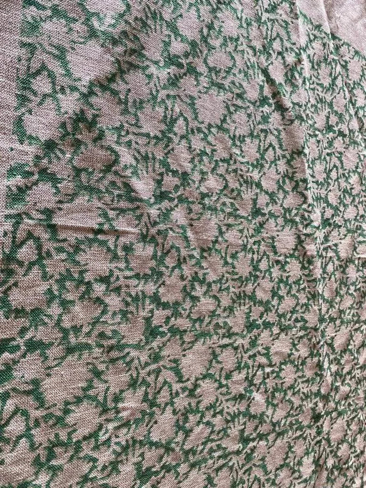 Block Print Handloom Linen Fabric Heavy Linen Fabric Natural Linen Fabric - Maple Village Lane