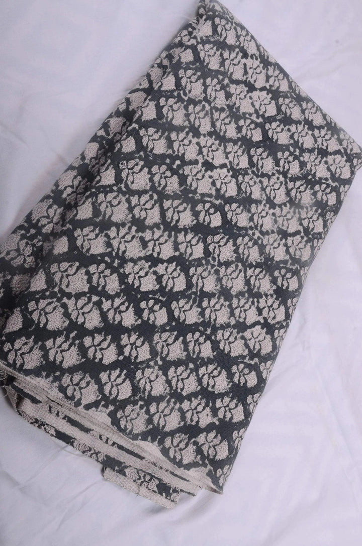 Block Print Handloom Linen Fabric Heavy Linen Fabric - Maple Village Lane