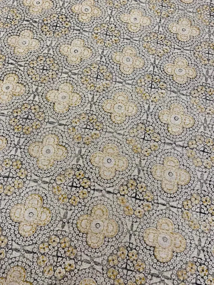 Block Print Handloom Linen Fabric Heavy Linen Fabric ,upholstery Fabric, pillow Cover Fabric, Thick fabric natural linen - Maple Village Lane