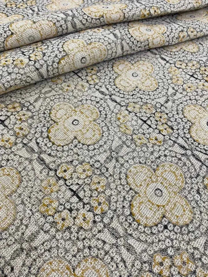 Block Print Handloom Linen Fabric Heavy Linen Fabric ,upholstery Fabric, pillow Cover Fabric, Thick fabric natural linen - Maple Village Lane