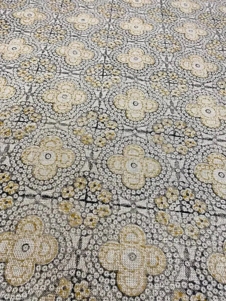 Block Print Handloom Linen Fabric Heavy Linen Fabric ,upholstery Fabric, pillow Cover Fabric, Thick fabric natural linen - Maple Village Lane