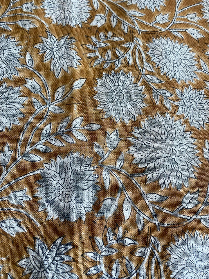 Linen fabric, Fabric by yard, Hand printed fabric, Block Print Fabric, Indian Fabric