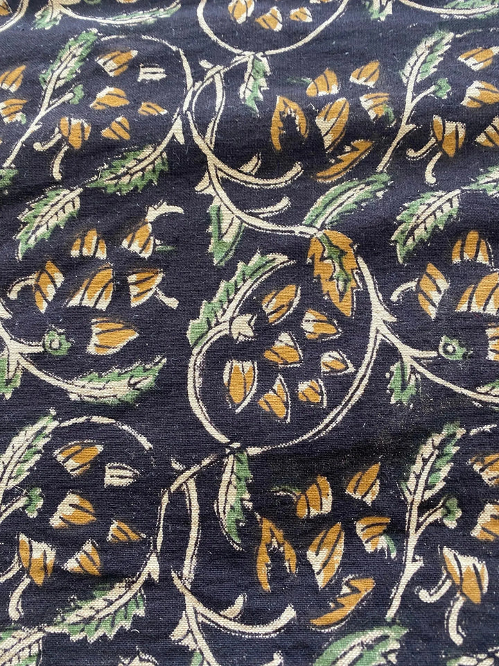 58" inches Indian Hand Block Print Fabric, Indian Linen Fabric, Block Print Fabric, Designer Floral Printing Fabric, Upholstery fabric, - Maple Village Lane