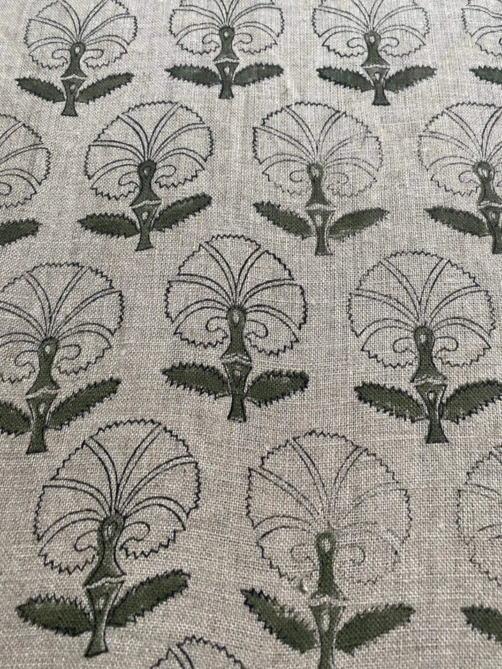 Clove Indian Hand Block Print Fabric with Designer Floral Print - Maple Village Lane