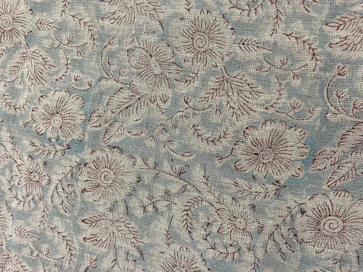 58" inches Hand Block Printed Linen Fabric , Home Decor Best Linen Fabric for decor, pillows ,upholstery, curtain - Maple Village Lane
